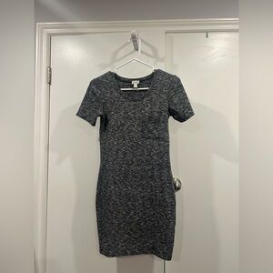 Gray Short Sleeve Dress
